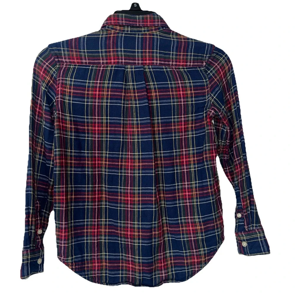Polo Ralph Lauren Plaid Flannel‎ Shirt Blue Red Yellow Boys Size Size 8